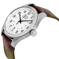 Wenger Men's Watch - Terragraph White Dial Swiss Leather and Nylon Strap | 79311S ,