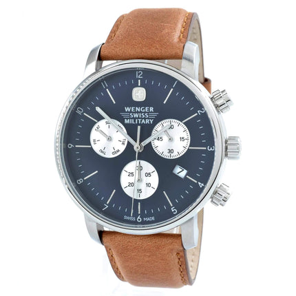 Wenger Swiss Military Men's Watch - Urban Classic Blue/Silver Dial | 01.1743.201S ,