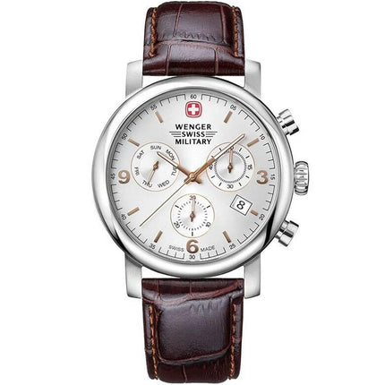 Wenger Swiss Military Men's Watch - Urban Classic Dark Brown Strap | 01.1043.215S ,