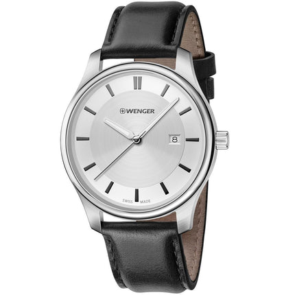 Wenger Women's Quartz Watch - City Classic Silver Dial Leather Strap | 01.1421.114 ,
