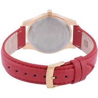 Wenger Women's Quartz Watch - City Very Silver Dial Red Leather Strap | 01.1421.113 ,