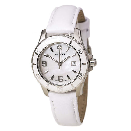 Wenger Women's Swiss Made Leather Strap Sport Watch 70382 ,