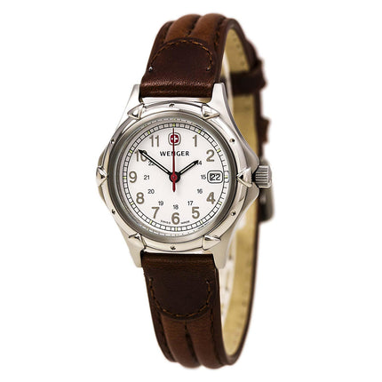 Wenger Women's Swiss Made Standard Issue Leather Strap Watch 70200 ,