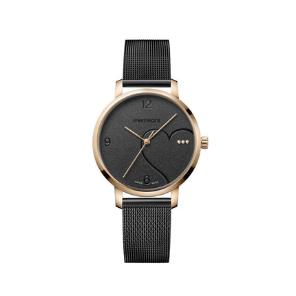 Wenger Women's Watch - Metropolitan Donnissima Black Dial Mesh Bracelet | 01.1731.113 ,