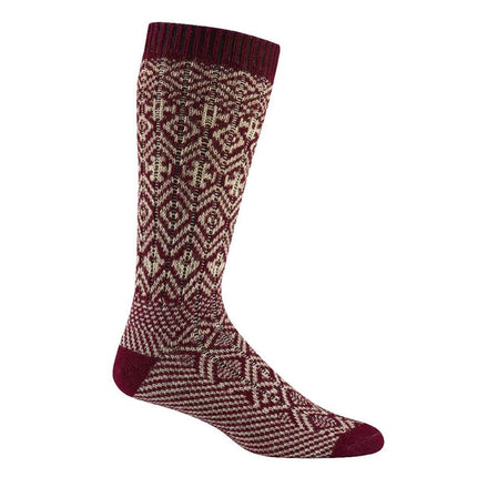 Wigwam Women's Crew Socks - Classics Rorvik Lightweight Medium, Maroon | F5320-292MD ,