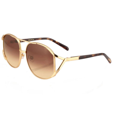 Wildfox Women's Sunglasses - Dynasty Brown Gradient Lens | DYNASTY-GOLD-64-16-125 ,