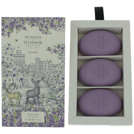 Woods of Windsor Lavender by Woods of Windsor, 3 X 2.1 oz Luxury Soap for Women ,