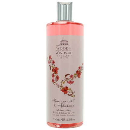 Woods Of Windsor Pomegranate & Hibiscus by Woods Of Windsor, 11.8 oz Moisturising Bath and Shower Gel for Women ,