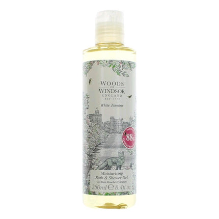 Woods Of Windsor White Jasmin by Woods Of Windsor, 8.4 oz Moisturising Bath and Showe Gel for Women ,
