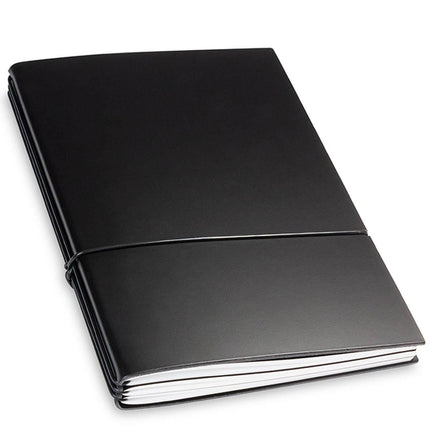 X17 Leather Notebook - A5 Bonded Plain, Squared and Lined, Black, 3 Inlays | 1-405-3B ,