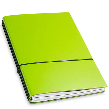 X17 Leather Notebook - A5 Bonded Plain, Squared and Lined, Green, 3 Inlays | 1-405-3GR ,