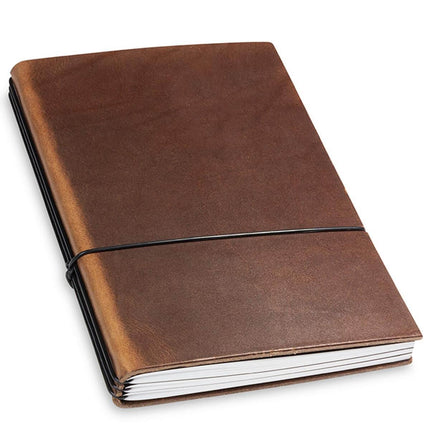 X17 Leather Notebook - A5 Plain, 5mm Squared and Lined, Dark Brown, 3 Inlays | 1-905-3M ,