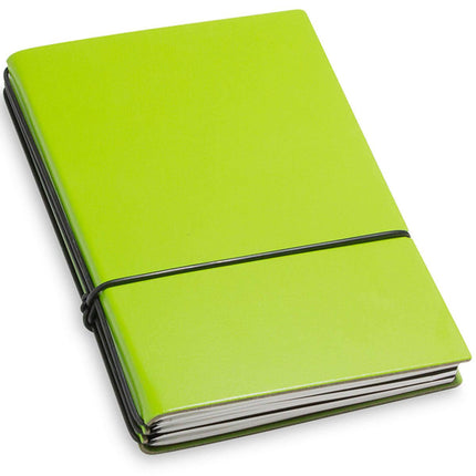 X17 Leather Notebook - A6 Bonded Plain, Squared and Lined, Yellow, 3 Inlays | 1-406-3Y ,