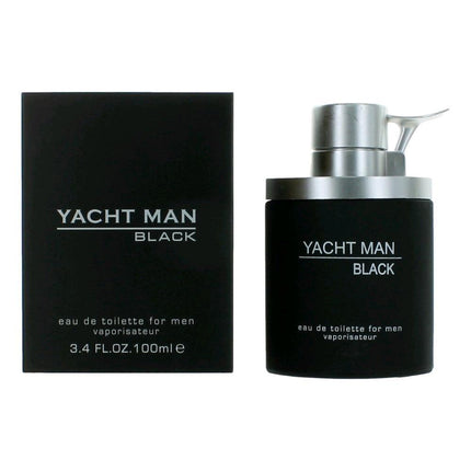 Yacht Man Black by Myrurgia, 3.4 oz Eau De Toilette Spray for Men ,