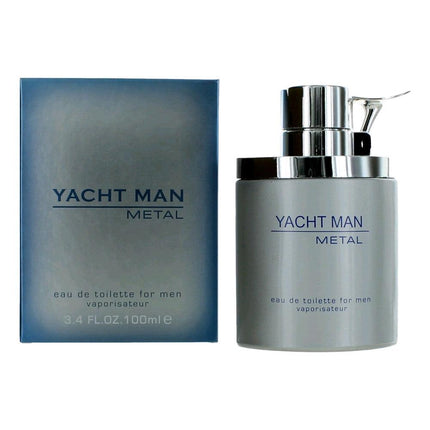 Yacht Man Metal by Myrurgia, 3.4 oz Eau De Toilette Spray for Men ,