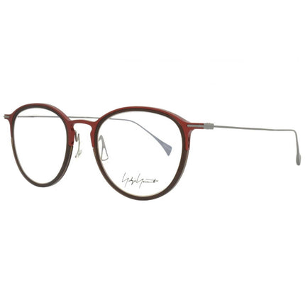 Yohji Yamamoto Unisex Eyeglasses - Full Rim Red Round Frame | YOHJI YAMAMOTO 1042 209 ,