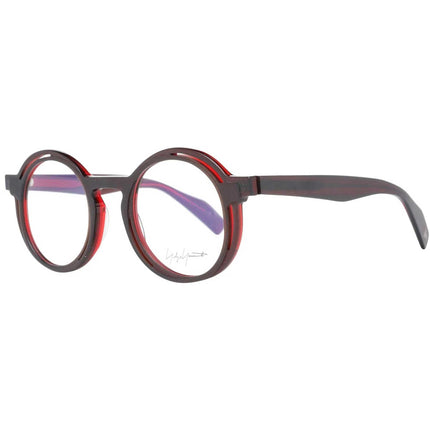 Yohji Yamamoto Unisex Eyeglasses - Full Rim Wine Round Frame | YOHJI YAMAMOTO 1039 219 ,