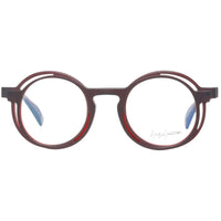 Yohji Yamamoto Unisex Eyeglasses - Full Rim Wine Round Frame | YOHJI YAMAMOTO 1039 219 ,
