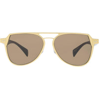 Yohji Yamamoto Unisex Sunglasses - Gold Frame Brown Lens | YOHJI YAMAMOTO 7042 403 ,