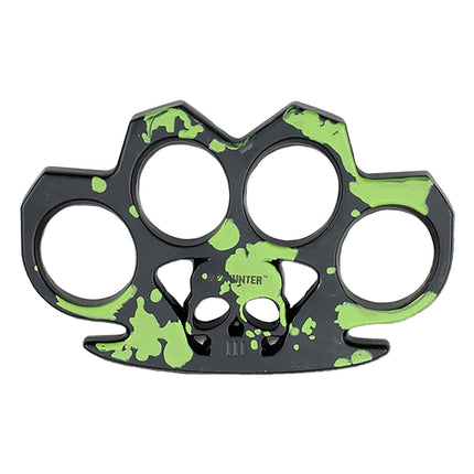 Z Hunter Knuckle - Green Skull Design Metal Construction Self Defense | ZB-017G ,