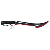 Z Hunter Machete Knife - Thick Black Stainless Steel Blade with Red Line | ZB-020BR ,