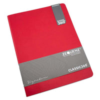 Zequenz Classic 360 Notebook - Signature Lite A5, Blank, Red | 360-SNJ-A5-LITE-RDB ,