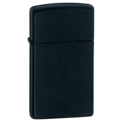 Zippo 1618 Slim Plain Matte Black Windproof Lighter ,
