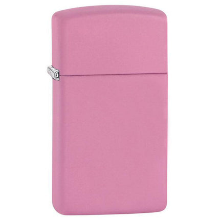 Zippo 1638 Slim Plain Matte Pink Windproof Lighter ,