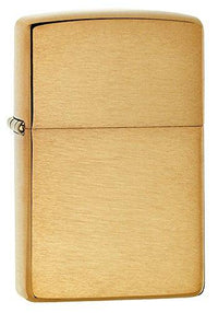 Zippo 168 Armor Brushed Brass Plain Windproof Pocket Lighter ,