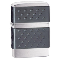 Zippo 200ZP Classic Brushed Chrome Black Zip Guard Windproof Pocket Lighter ,