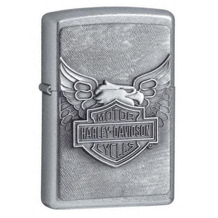 Zippo 20230-HD Harley Davidson Classic Street Chrome Iron Eagle Emblem Windproof Lighter ,