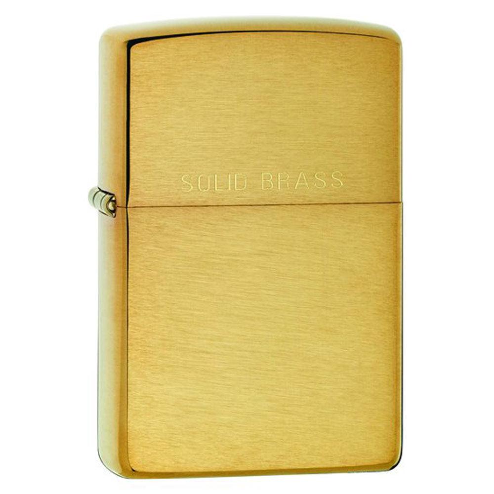 Zippo 204 Classic Brushed Brass Solid Brass Engraved Windproof Lighter