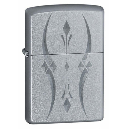 Zippo 21155 Classic Satin Chrome Pristine Curves Windproof Pocket Lighter ,