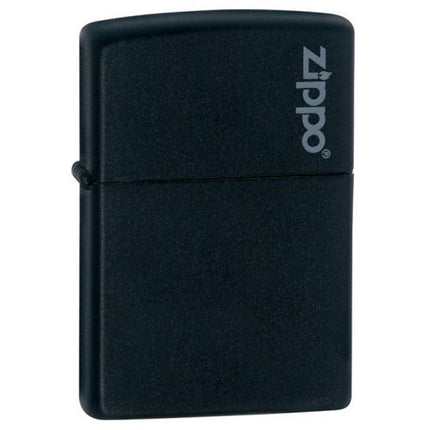 Zippo 218ZL Classic Black Matte Zippo Logo Windproof Pocket Lighter ,