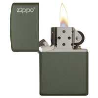 Zippo 218ZL Classic Black Matte Zippo Logo Windproof Pocket Lighter ,