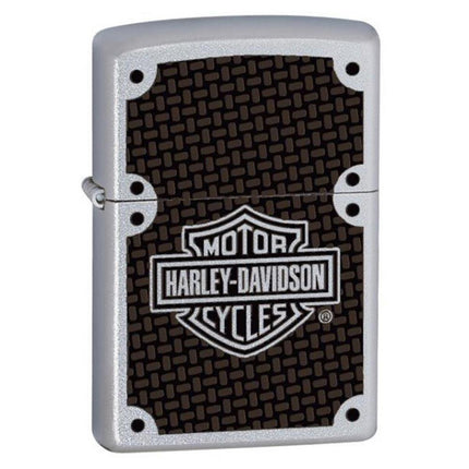 Zippo 24025-HD Classic Harley Davidson Satin Chrome Windproof Lighter ,