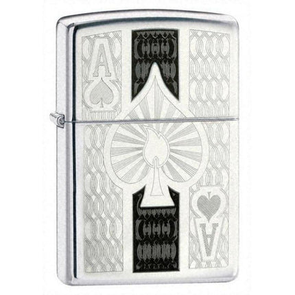 Zippo 24196 Classic High Polish Chrome Ace Windproof Pocket Lighter ,