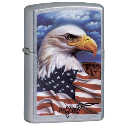 Zippo 24764 Mazzi Street Chrome Freedom Watch Windproof Pocket Lighter ,