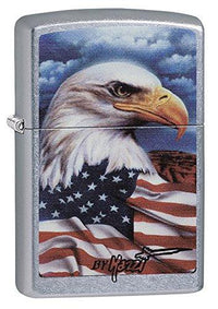 Zippo 24764 Mazzi Street Chrome Freedom Watch Windproof Pocket Lighter ,