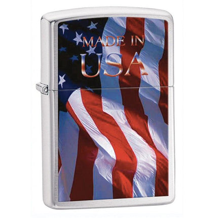 Zippo 24797 Classic Made in USA Brushed Chrome Windproof Lighter ,