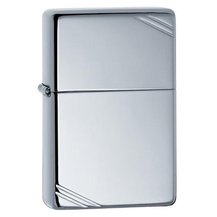 Zippo 260 Vintage High Polish Chrome Slashes Windproof Lighter ,