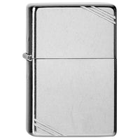 Zippo 267 Vintage with Slashes Street Chrome Windproof Pocket Lighter ,
