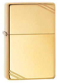Zippo 270 Vintage High Polish Brass Slashes Windproof Lighter ,