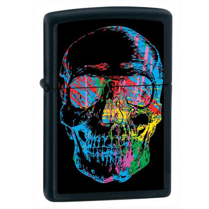 Zippo 28042 Classic Black Matte X-Ray Skull Windproof Pocket Lighter ,