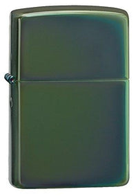 Zippo 28129 Classic Chameleon Green Plain Windproof Pocket Lighter ,