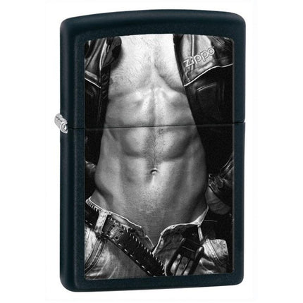 Zippo 28317 Ready to Ride Classic Black Matte Powdercoat Windproof Pocket Lighter ,