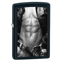 Zippo 28317 Ready to Ride Classic Black Matte Powdercoat Windproof Pocket Lighter ,