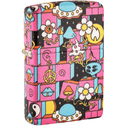 Zippo Lighter - Abstract Design Metal Construction Refillable and Windproof | 48779 ,