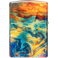 Zippo Lighter - Colorful Design Metal Construction Refillable and Windproof | 48778 ,