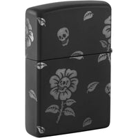 Zippo Lighter - Flower Skulls Design Metal Construction Refillable Windproof | 48931 ,